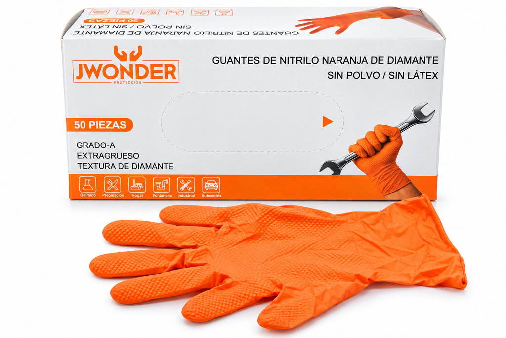 Guantes de nitrilo diamantado 8 gramos 50 unidades