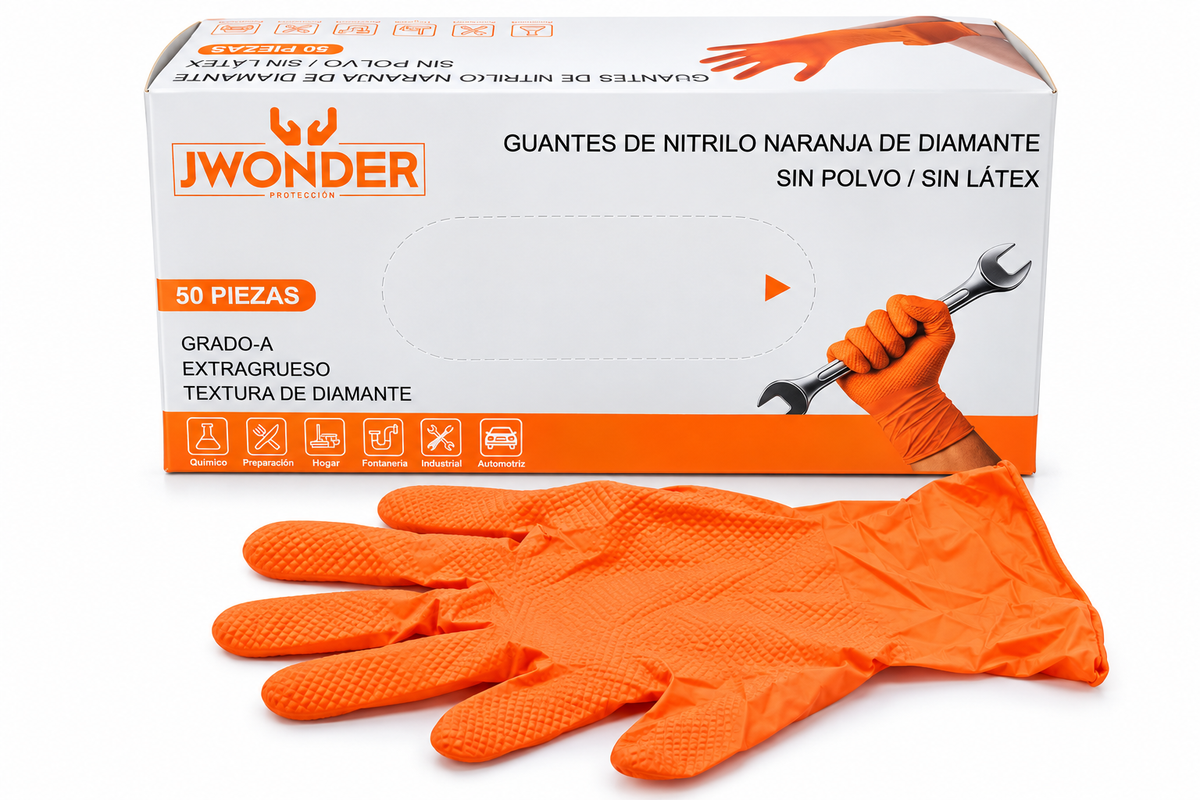 Guantes de nitrilo diamantado 8 gramos 50 unidades