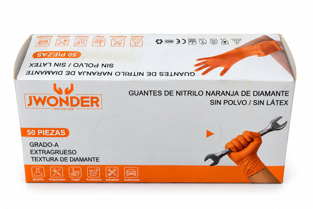 Guantes de nitrilo diamantado 8 gramos 50 unidades